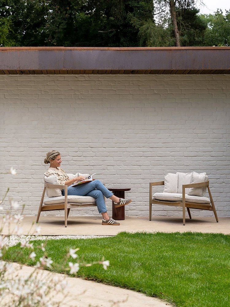 Loungestoelen van teakhout