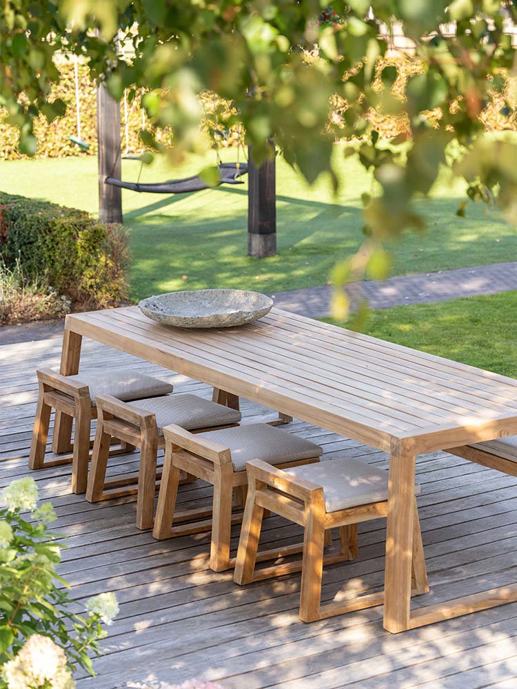 Mooi teak tuinset