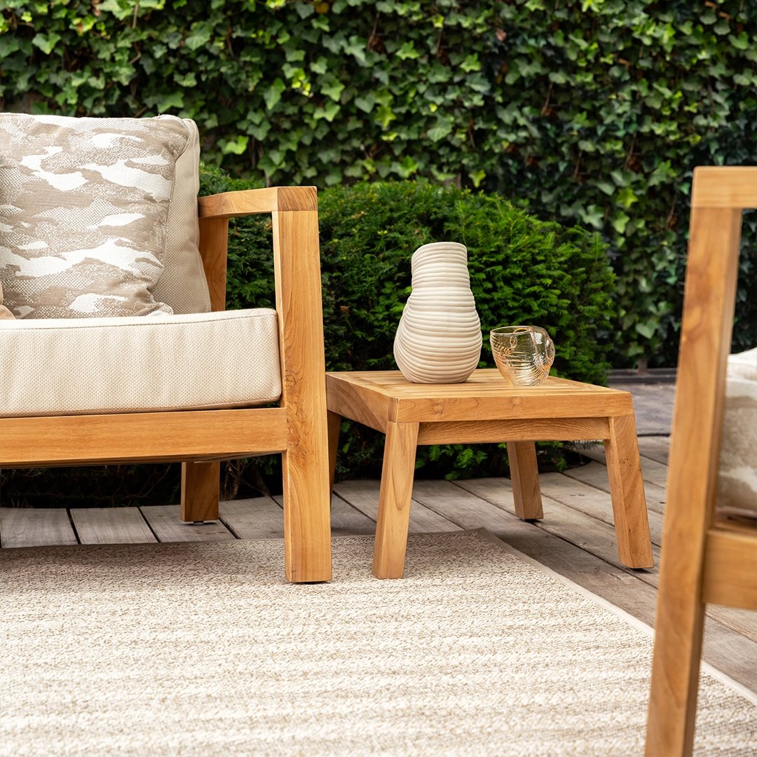 tuin vloerkleed beige