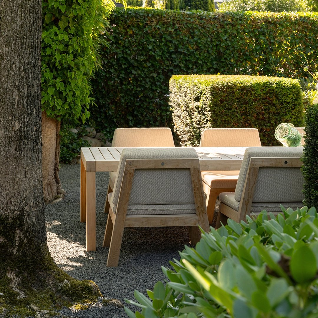tuinset 6 personen hout