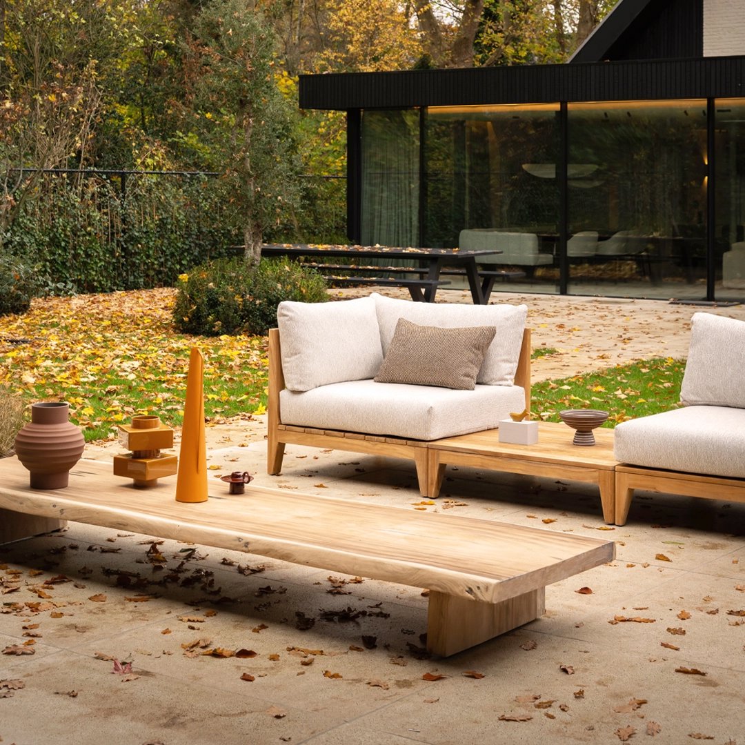tuin hoekbank in losse delen