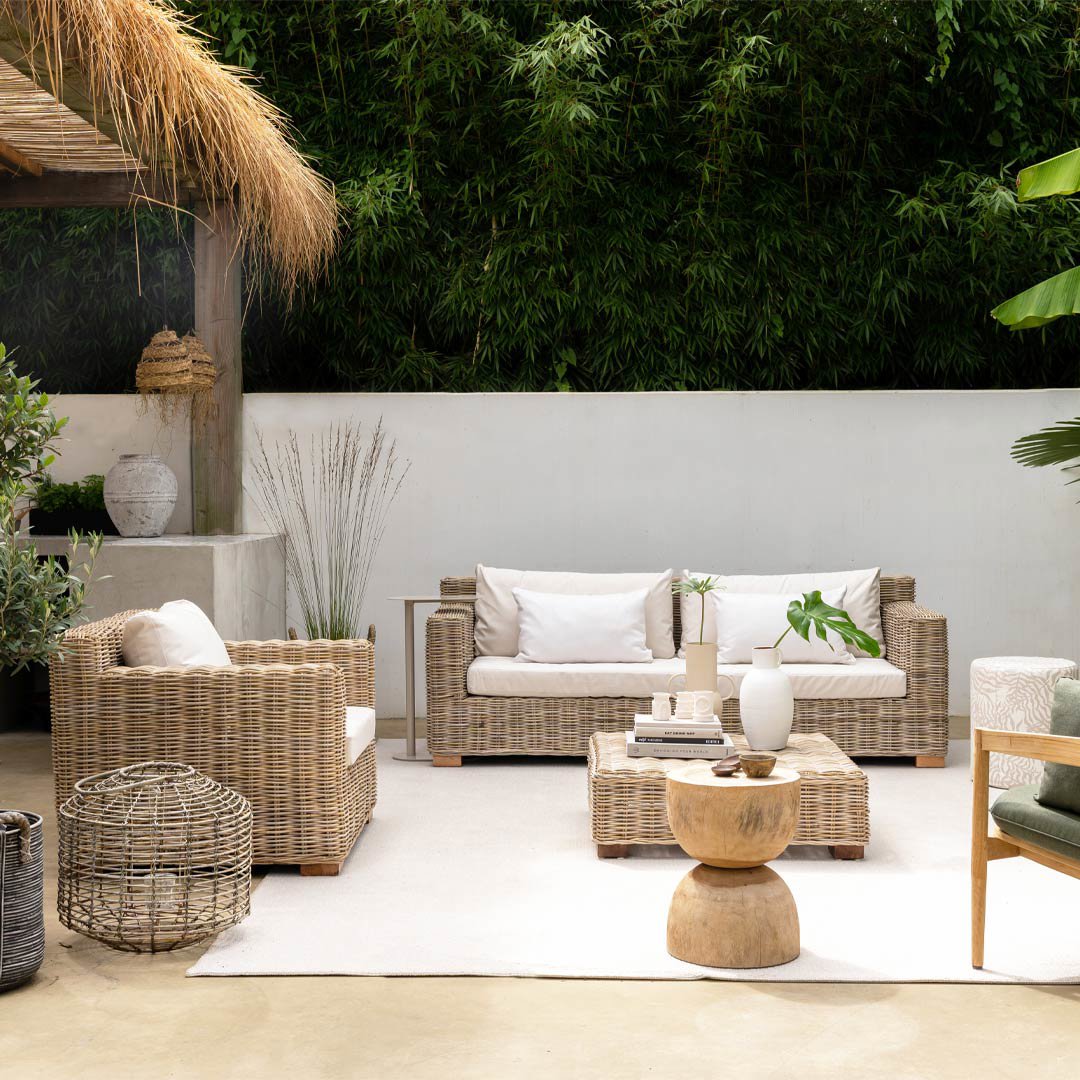 tuin loungeset rotan