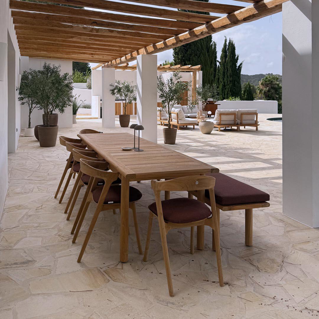 houten tuintafel smal